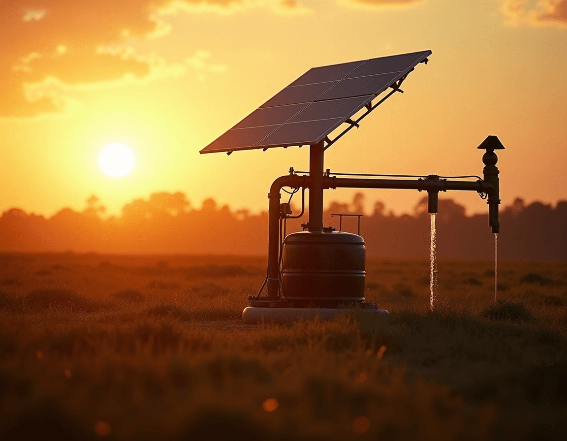 Estacao de bombeamento solar para irrigacao rural